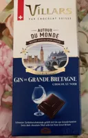 Chocolat Villars Noir Gin Herbacé de Grande-Bretagne 100g