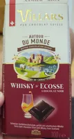 Chocolat Villars Noir Whisky Tourbé d'Ecosse 100g