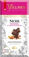 Chocolat Villars Noir Noisettes et Crêpe Croustillante 180g