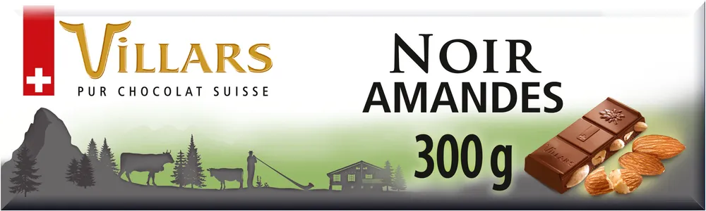 Chocolat Villars Noir Amandes 300g
