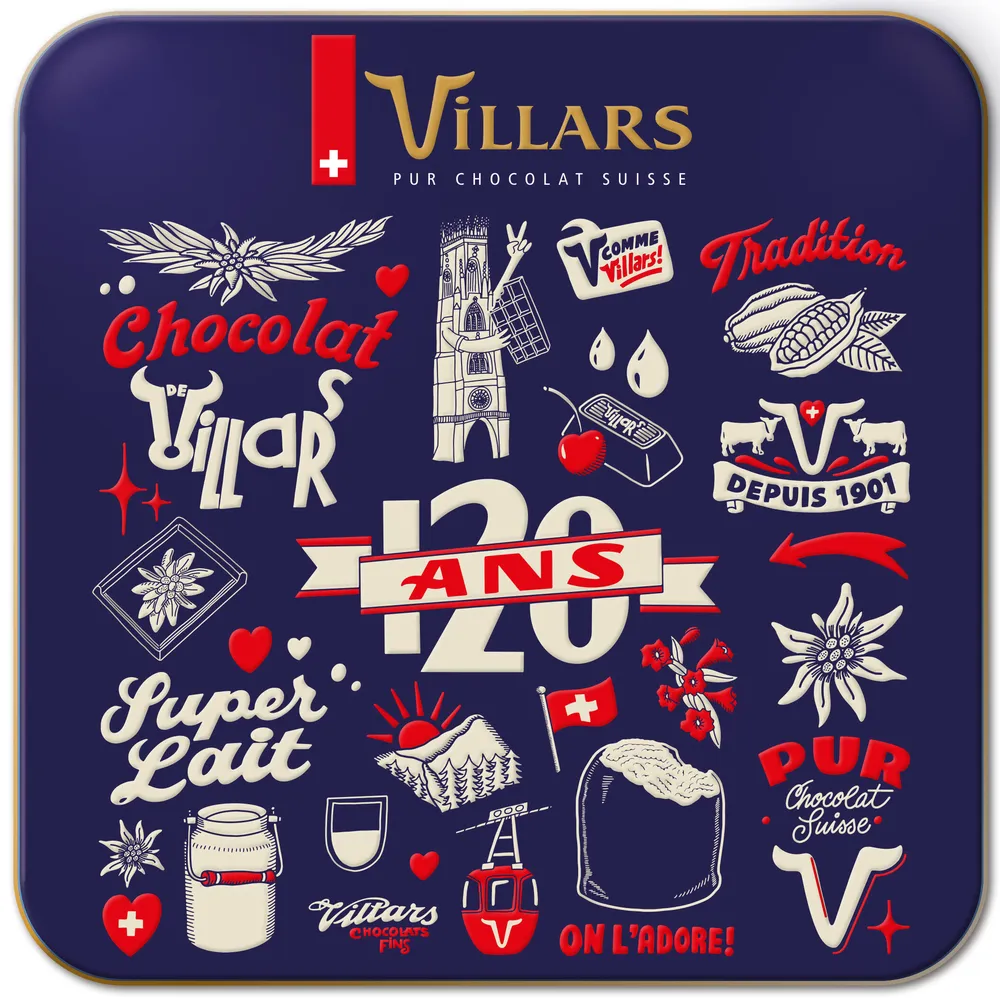 Boîte Chocolats pralinés Villars 120 ans 250g - NEW