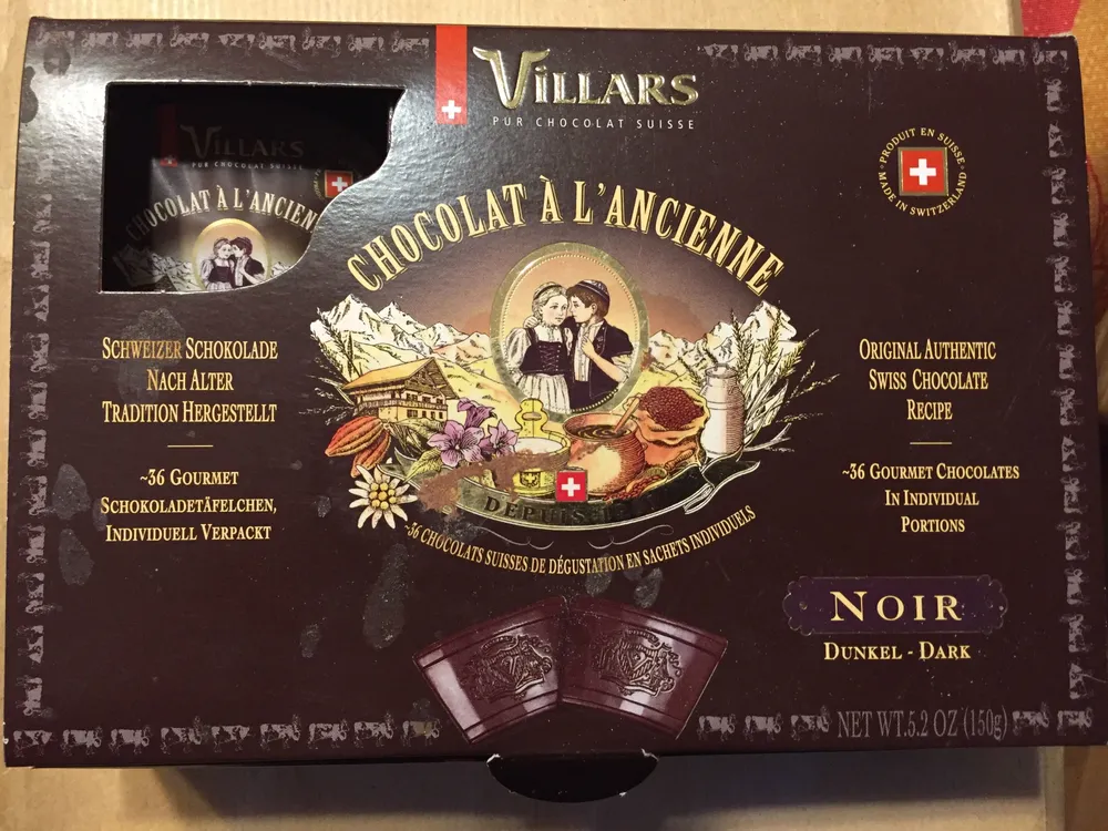 Villars Chocolat A L Ancienne Noir Coffret 150G
