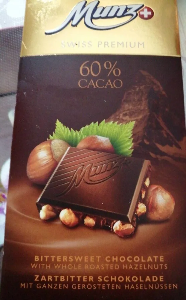 Chocolat noir avec noisette grillées 20%