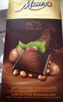 Chocolat noir avec noisette grillées 20%