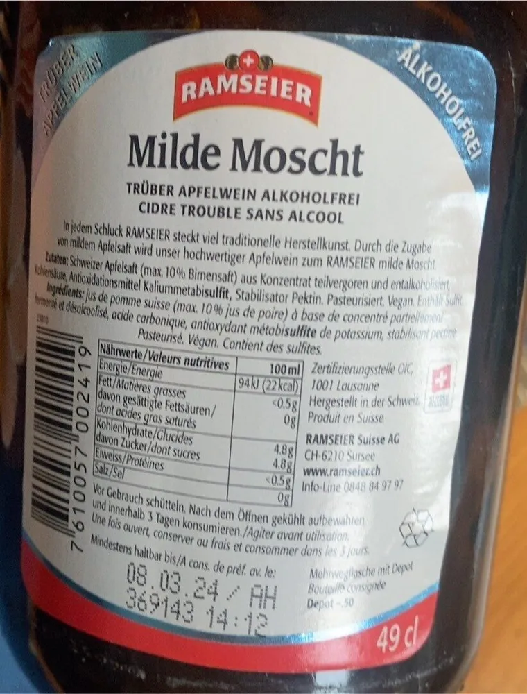 milde moscht alkoholfrei