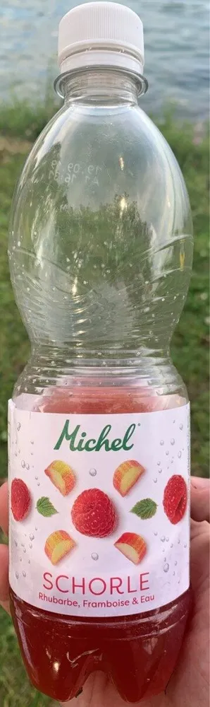 Schorle rhubarbe, framboise et eau