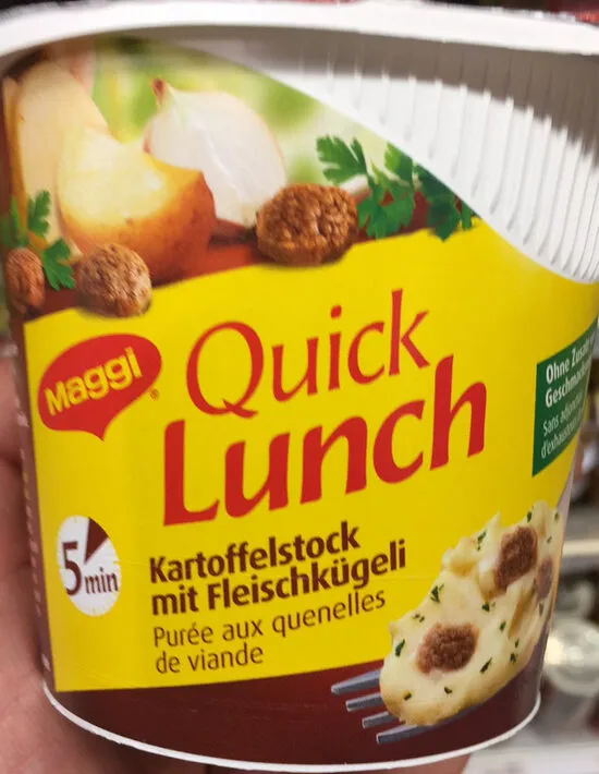 Quick Lunch Purée aux quenelles de viande
