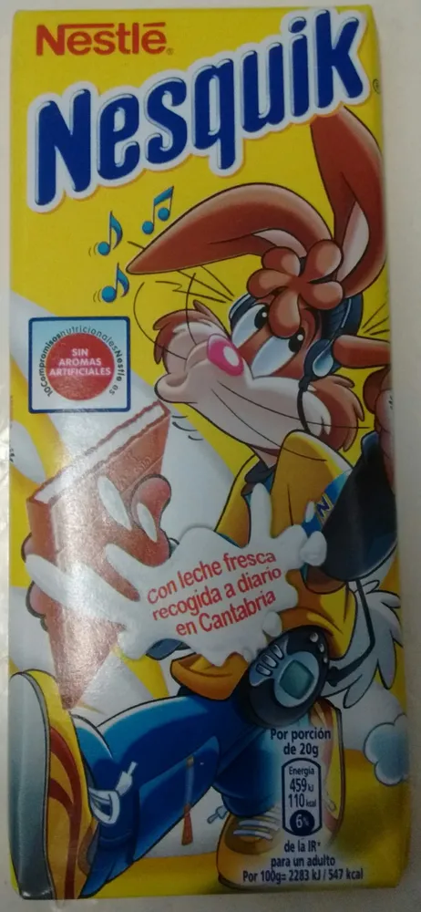 Nesquik - Chocolat au lait fourré aux crème de lait