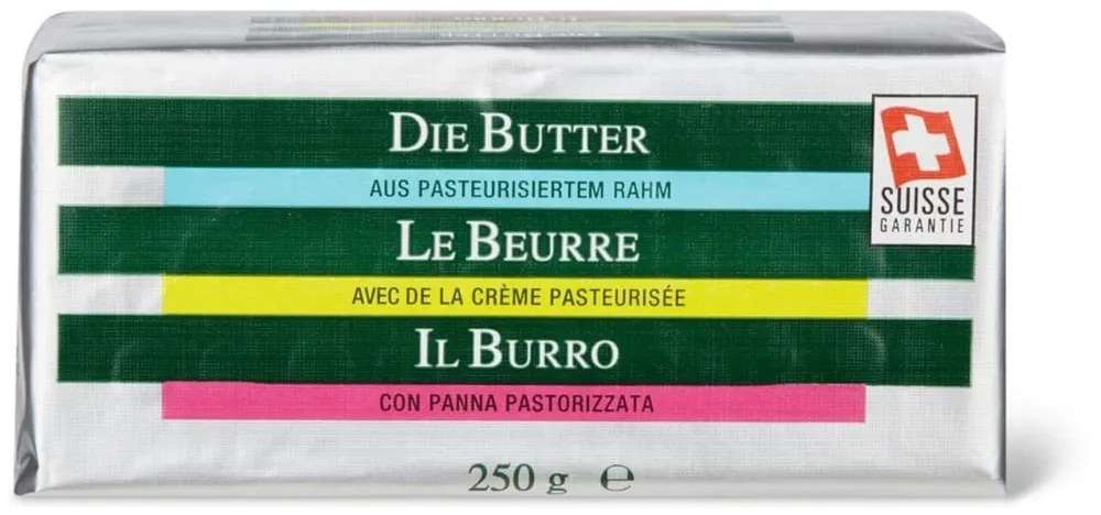 Le beurre de crème pasteurisée