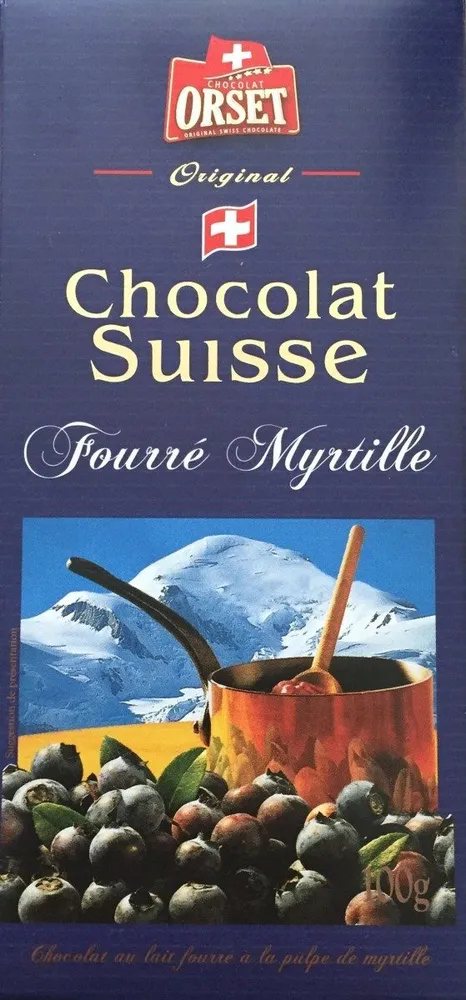 Chocolat à myrtille