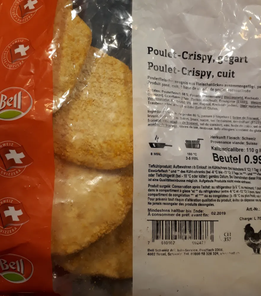 Poulet-Crispy, cuit
