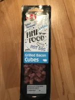 Grilled bacon cubes
