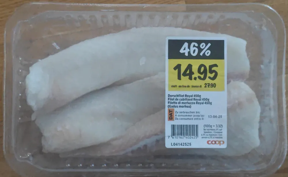 Filet de cabillaud royal