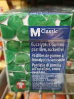 Pastilles de gomme à l'eucalyptus, sans sucre