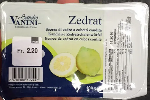 Scorza di cedro a cubetti candita