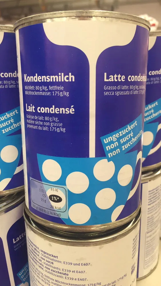 Lait condensé non sucré