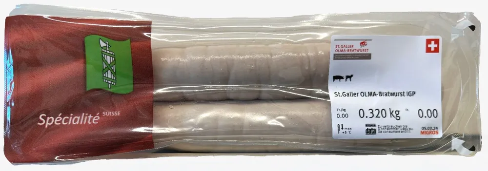 St. Galler Olma Bratwurst IGP (2 Stück)