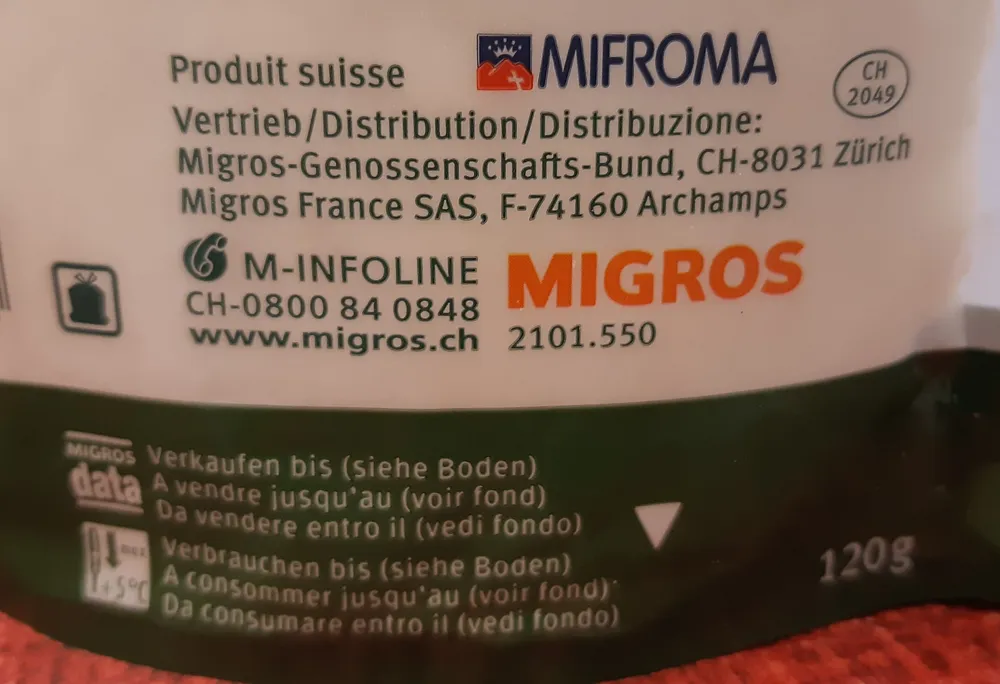 Käse gerieben Sbrinz