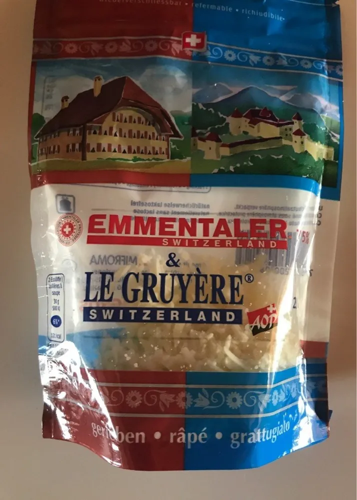 Emmentaler Switzerland & Le Gruyère Switzerland gerieben
