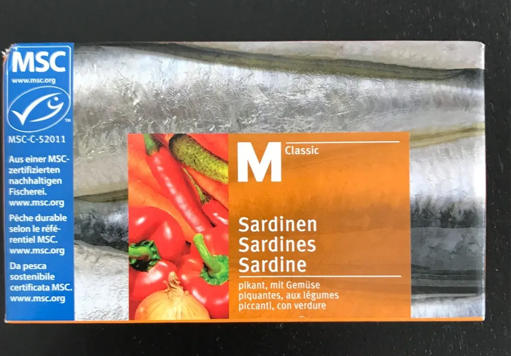 Sardines piquantes, aux legumes