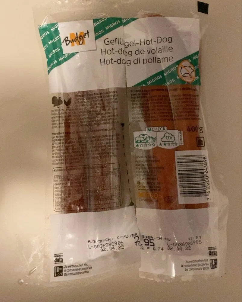Chicken hot dog