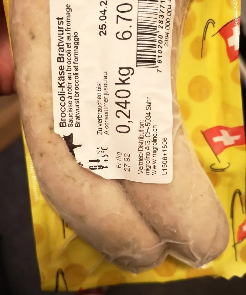 Saucisse à rôtir au brocoli et au fromage