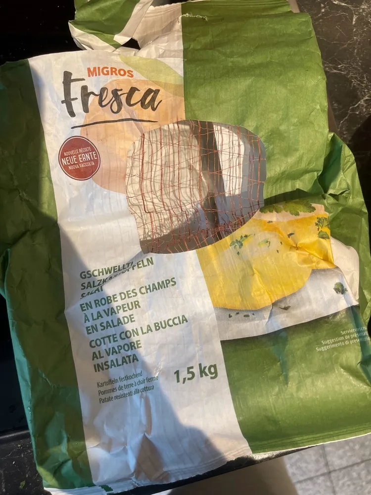 Geschwellten Salzkartoffeln