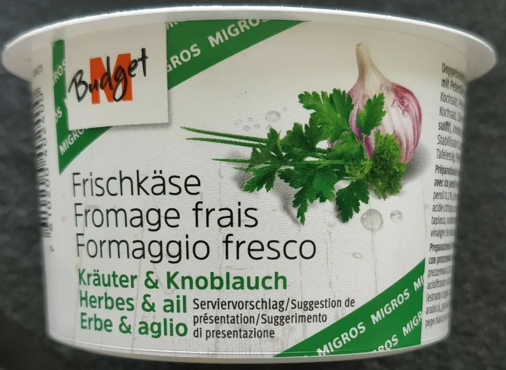Frischkäse, Kräuter & Knoblauch