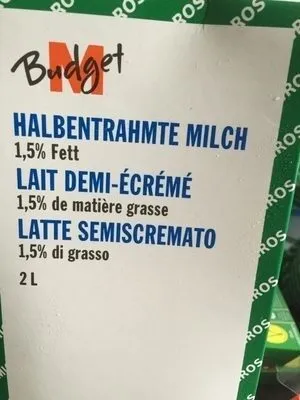 Lait demi écrémé
