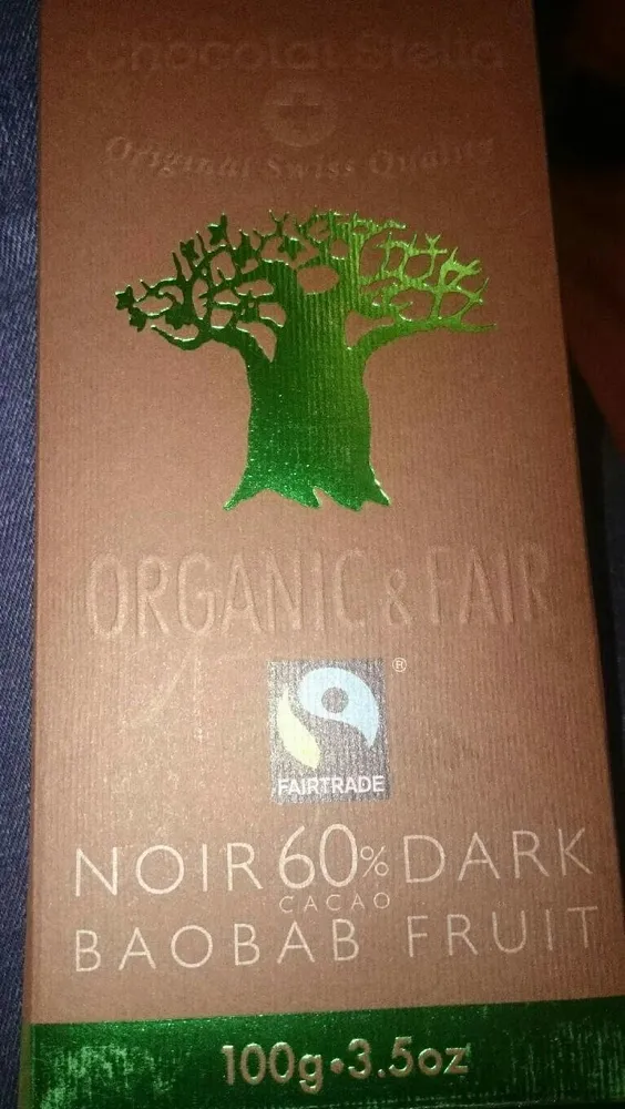 Chocolate negro con fruta de baobab ecológico