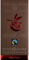 Organic dark chocolate 60% with pomegranate