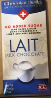 Chocolat au lait sans sucre ajouté