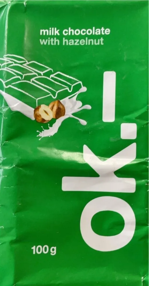 milk chocolate with hazelnut
