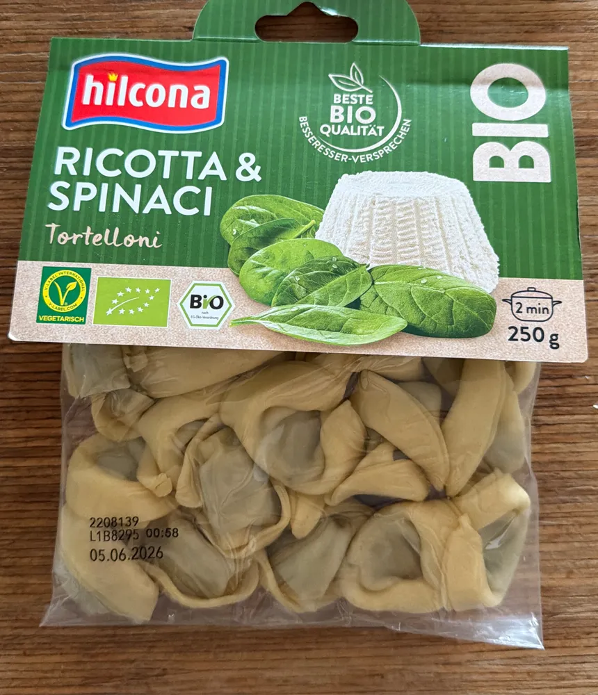 Bio Tortelloni Ricotta e Spinaci