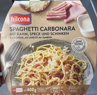 Spaghetti Carbonara mit Rahm, Speck und Schinken