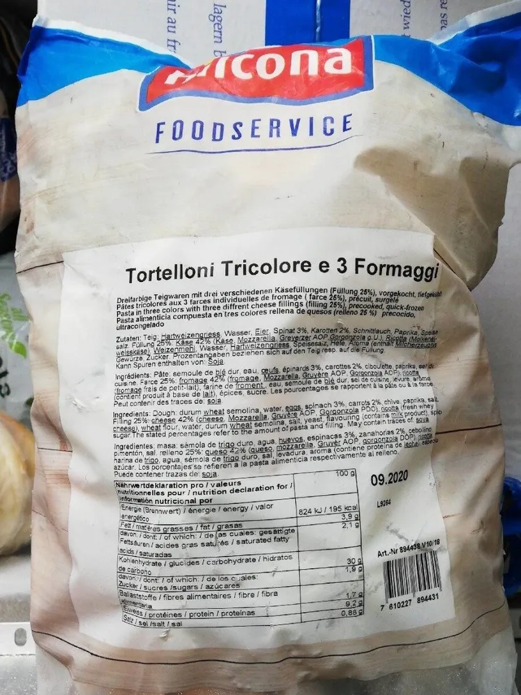 Tortellini tricolore 3 fromages
