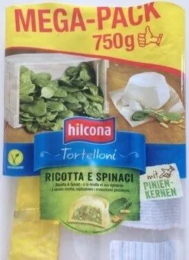 ALDI Hilcona Tortelloni, Ricotta E Spinaci 750g 3.29€ 1kg 4.39€