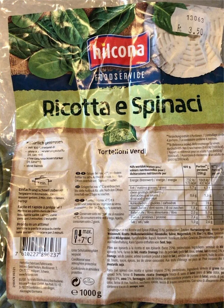 Ricotta e Spinaci