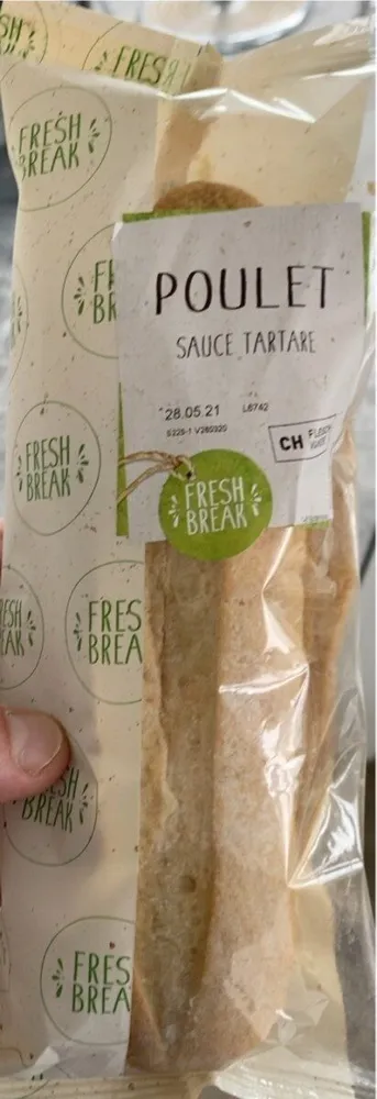 Sandwich mit pouletfleischerzeugnis