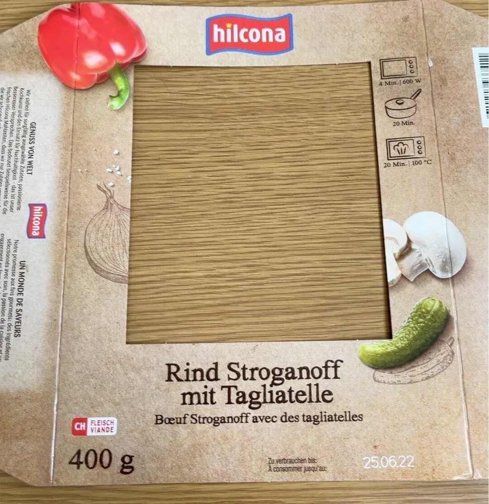 Bœuf Stroganoff avec des tagliatelles
