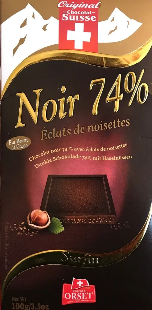 Noir 74% Eclats de noisettes