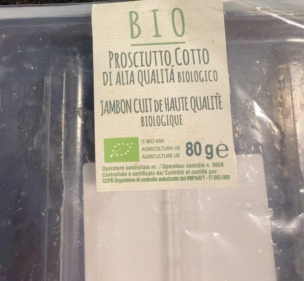 Jambon cuit de haute qualite bio