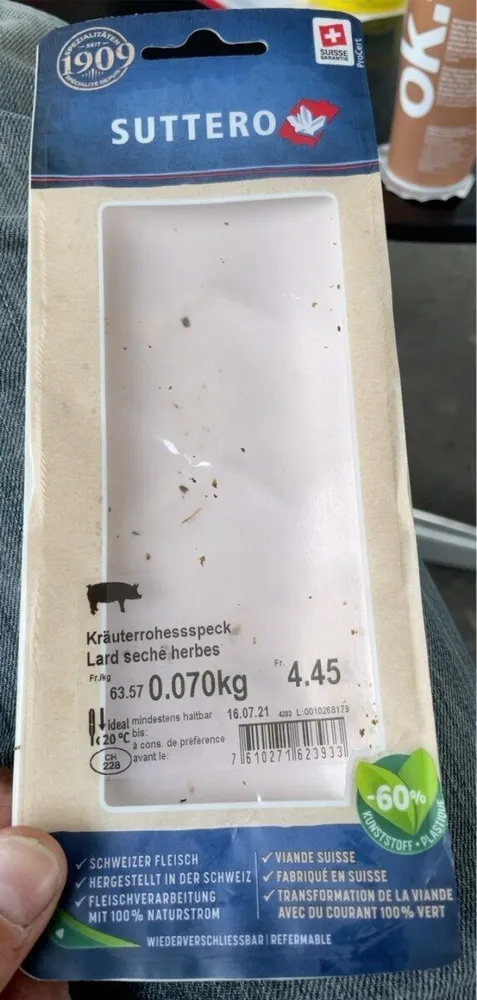Lard séché herbes