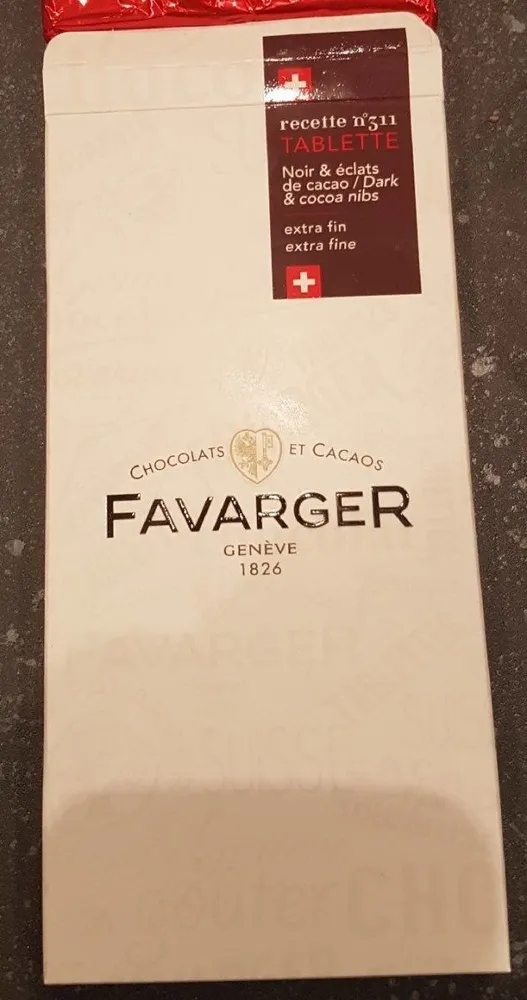Tablette n°311 - Chocolat noir & éclats de cacao