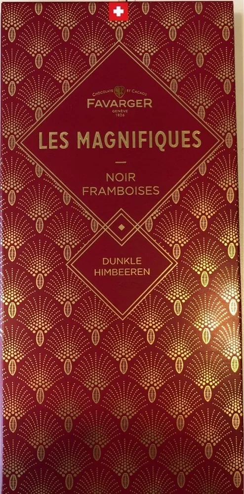 Chocolat noir framboises Les Magnifiques
