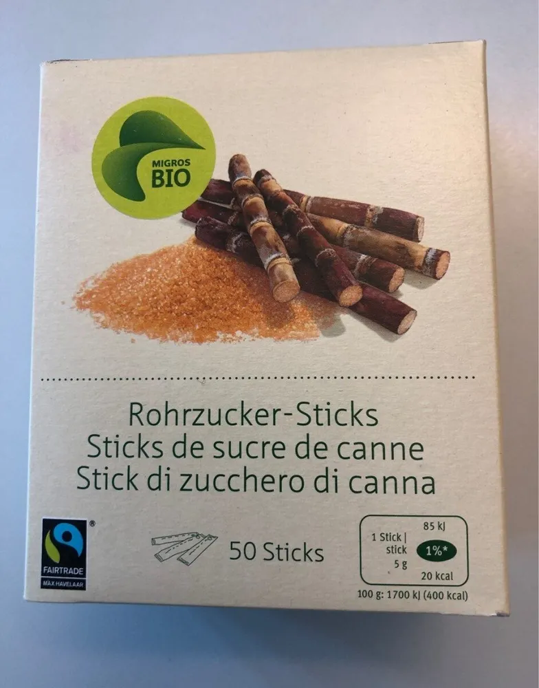 Sticks de sucre de canne