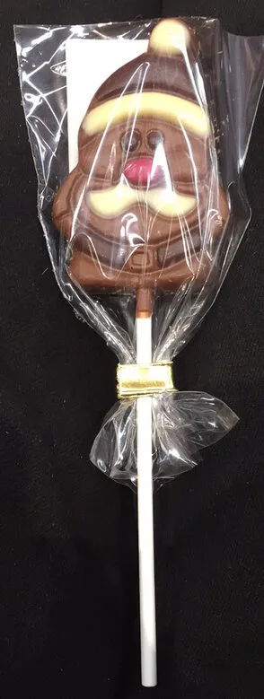 Lolly au chocolat au lait avec décor