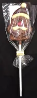 Lolly au chocolat au lait avec décor