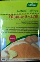 Natural toffees vitamin D +zink