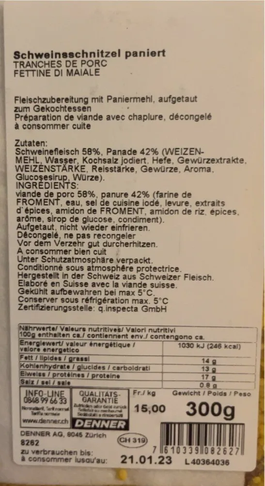 Escalope de porc
